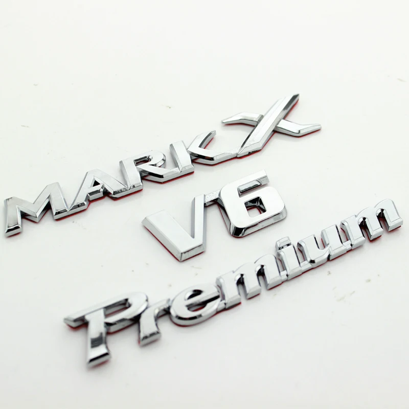 FOAL BURNING 1 PCS 3D V6 MARKX PREMIUM emblem modified car labeling badge sticker for Reiz Car Styling | Автомобили и мотоциклы