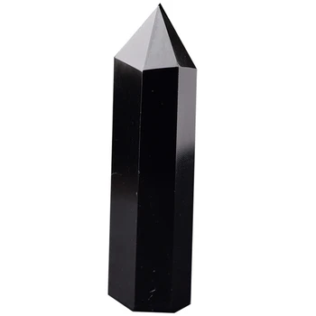 

Obelisk Quartz Natural Crystal Hexagonal Single Pointed Column Power Stone Obsidian ic Wand Rough Polished