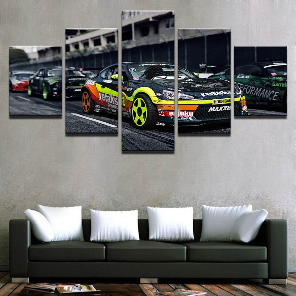 Картины на холсте Lamborghini GTR BMW Sports Car Wall Art Framework домашний Декор 5 шт. HD Печать