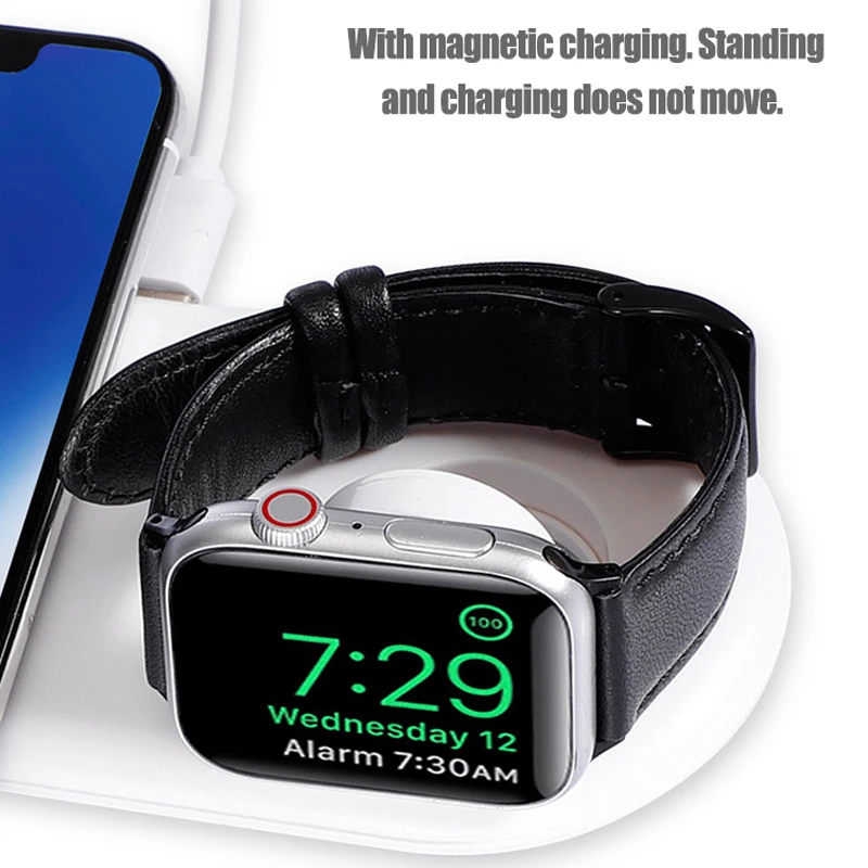 Беспроводное зарядное устройство QC 3 0 быстрая зарядка для iWatch 1 2 4 5 адаптер Qi