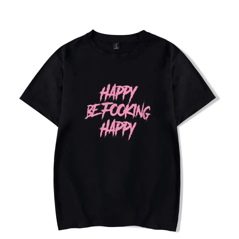 

2019 hip hop yungblud be fooking happy T-shirt Women/men/kids tshirt Summer cotton/Polyester Harajuku tshirt printing k-pop