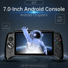 

New X17 Android 7.0 Handheld Game Console 7-Inch Ips Touch Screen Mtk 8163 Quad Core 2g Ram 32g Rom Retro Players