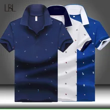 Мужская рубашка поло, мужская рубашка с коротким рукавом, Однотонная рубашка поло, мужская мода, облегающая одежда поло, мужская повседневная хлопковая рубашка Homme, плюс 3XL