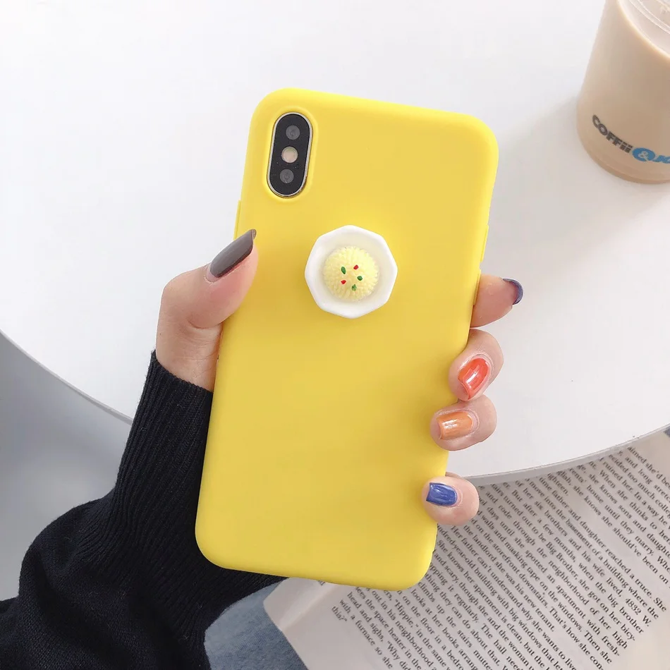 3D Cute Pig Dog Panda Bear DIY Case For Samsung A50 A70 A40 A20 A60 A80 Pizza Burger Cake Cover For Galaxy M10 M20 M30 Soft Case - Цвет: F1 Durian Cake