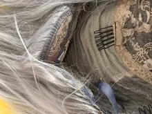 Pelucas de cabello humano para mujeres negras, color gris, ombré, plateado, peluca con malla frontal transparente, liso, brasileño, cierre