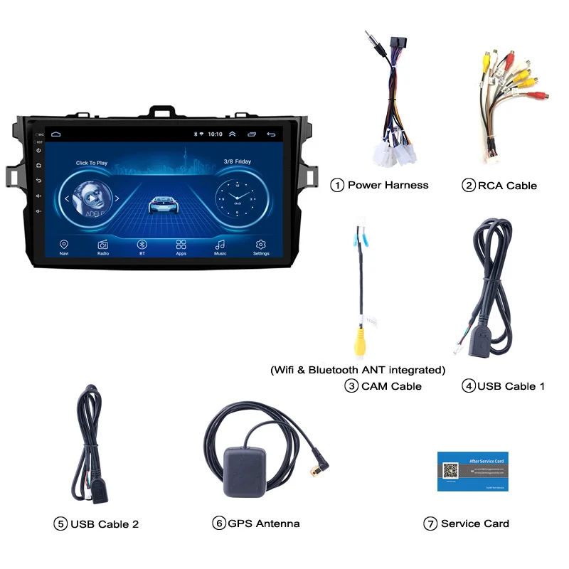 9 дюймов wanqi android 8 1 автомобильный dvd проигрыватель GPS навигация дисплей система