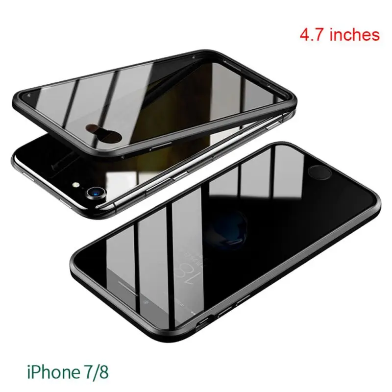 Anti-peeping Magnetic Tempered Glass Screen Protector Bumper for iPhone 7/8 Plus X/XS/XR/XS Max for iPhone 11/11Pro/11 Pro Max