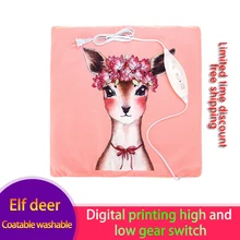 45x45 см almohadillas eléctricas de calor suaves de seguridad franela invierno calentamiento manta