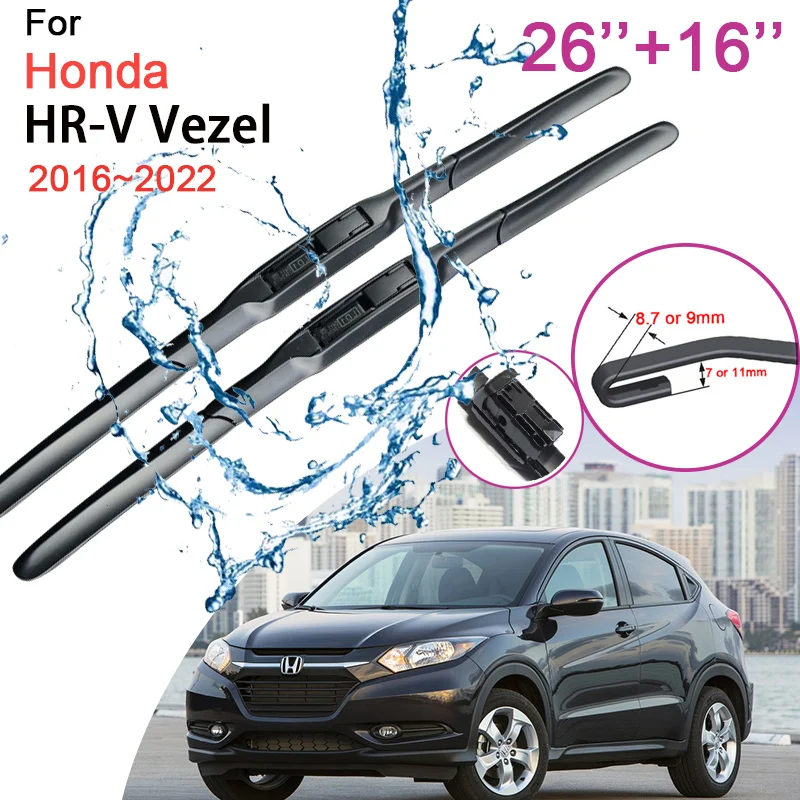 Car Front Windshield Wiper Blades for Honda HR V Vezel 20162022 Two