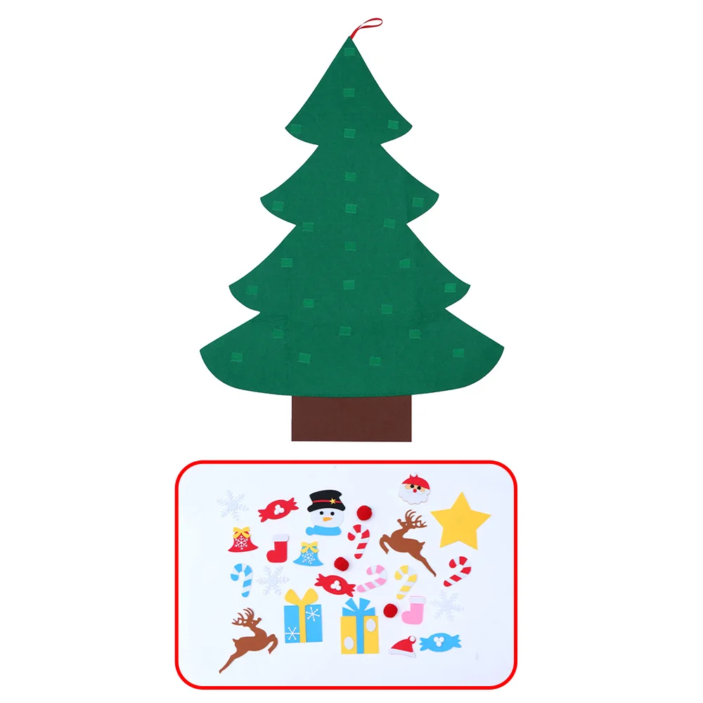 Детские DIY войлочные Рождественские Елочные настенные подвесные декоративные наклейки, Рождественское украшение, детский подарок для дома, рождественское Новогоднее украшение