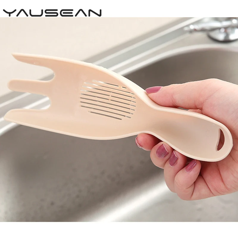 Creative PP colander Rice Beans Peas Washing Filter Strainer Rice spoon Household filter Kitchen cleaning gadget Bean drainer