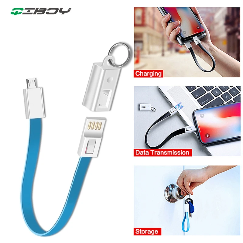 Короткий брелок кабель USB Type c для синхронизации данных Micro usb зарядный адаптер