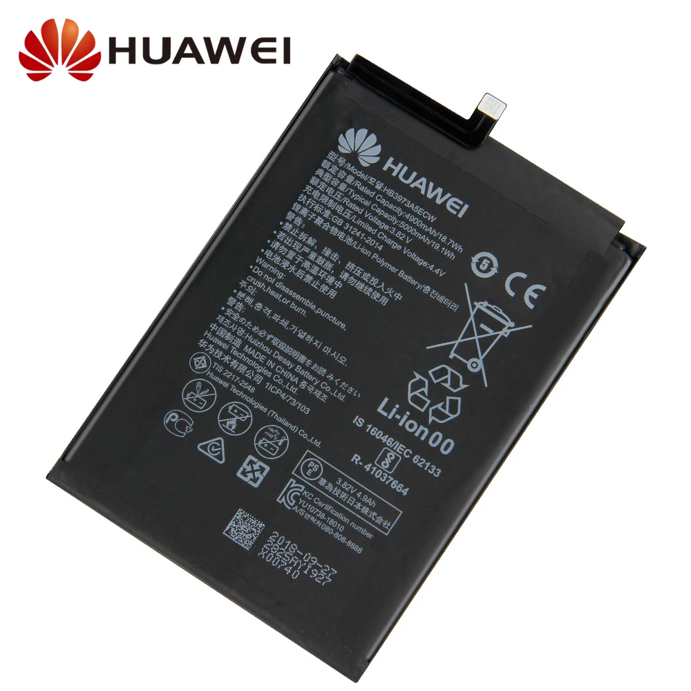 Оригинальный сменный аккумулятор для телефона Huawei Mate 20 X Mate20X EVR AL00 Honor Note 10 8X Max