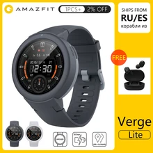 Смарт-часы Huami Amazfit Verge Lite, 3 gps, водонепроницаемые, для воспроизведения музыки, вызова, ответа на сообщение, пуш-ап, пульсометр, спортивные Смарт-часы