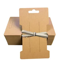 

Blank Kraft Paper Card Hair Clips Jewelry Display Card Price Tag Hairpin Packaging Cardboard Holder Jewelry Storage Organizer