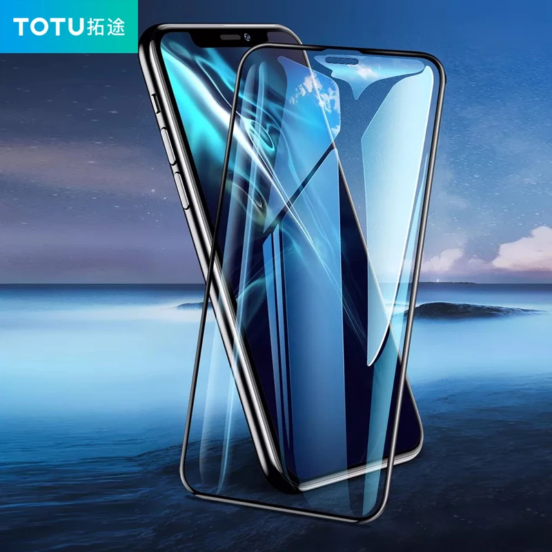 

TOTU Anti-Dust 9D Screen Protector Glass Full Cover for iPhone 11 Pro Max 2019 Xs Max X XR 7 8 Plus Tempered Glass Screen Saver