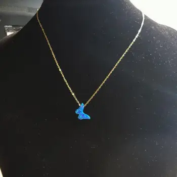 

New Year Gift Opal Stone Lady Necklace Jewelry Personality Fashion Classic OP05 OP17 Synthetic Protein Cloud Butterfly Necklace