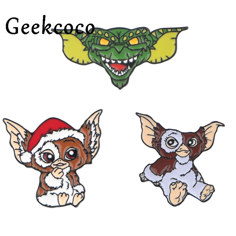Мультфильм каваи Gremlins жесткая эмаль броши Металлические Булавки para ropa для