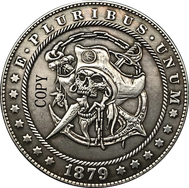 Hobo Nickel 1879-CC USA Morgan Dollar COIN COPY Type 185 | Дом и сад