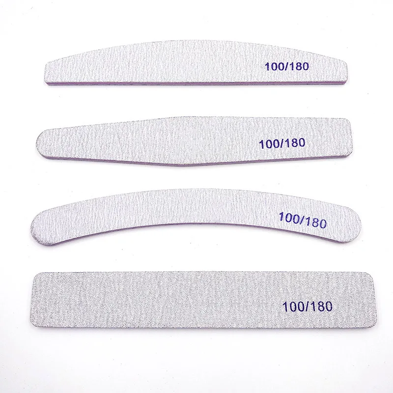 Professional Half Moon Nail file 100/180 Sandpaper nail Sanding Polishing files nails grinding equipment manicure | Красота и