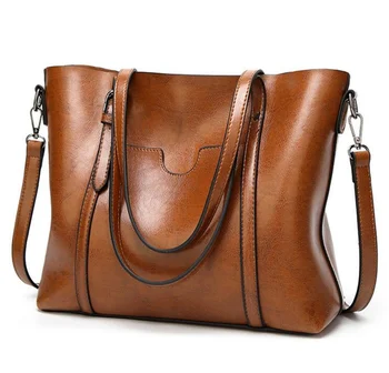 

2020 Quality Fashion Big Pu Leather Tote Ladies Bags Women Handbags Purses