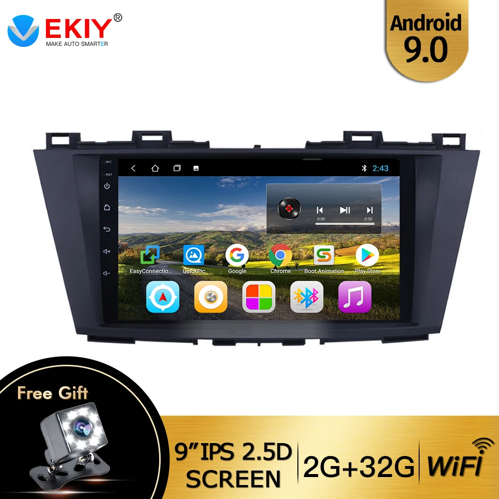 EKIY 9 &quotIPS Android 0 для Mazda 5 2010 2011 2012 2013 DVD радио мультимедиа видео плеер навигация GPS