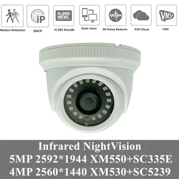 

4PCS 5MP 4MP IP Ceiling Dome Camera XM550+SC335E 2592*1944 XM530+SC5239 2560*1440 18 LEDs Infrared IRC Onvif CMS XMEYE P2P RTSP