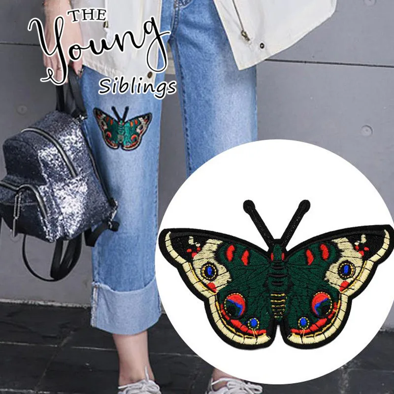 butterfly Patches For Clothing Iron On Embroidered Appliques DIY Apparel Accessories Fabric Badges|butterfly patch|patches for clothing ironpatches |
