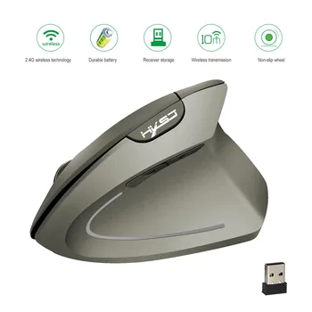 

Wireless Mouse Ergonomic Optical 2.4G 800/1600/2400DPI Light Wrist Healing Vertical Mice with Mouse Pad Kit For PC