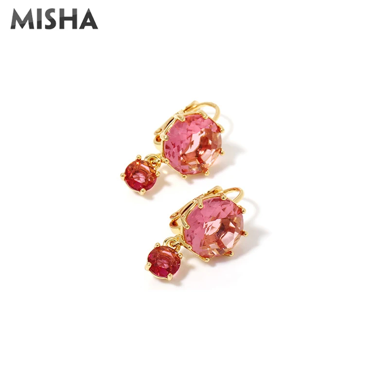 MISHA, новые серьги для женщин, покрытые искусственными камнями ручной работы, Винтажные Ювелирные серьги для девушек, подарки для девушек