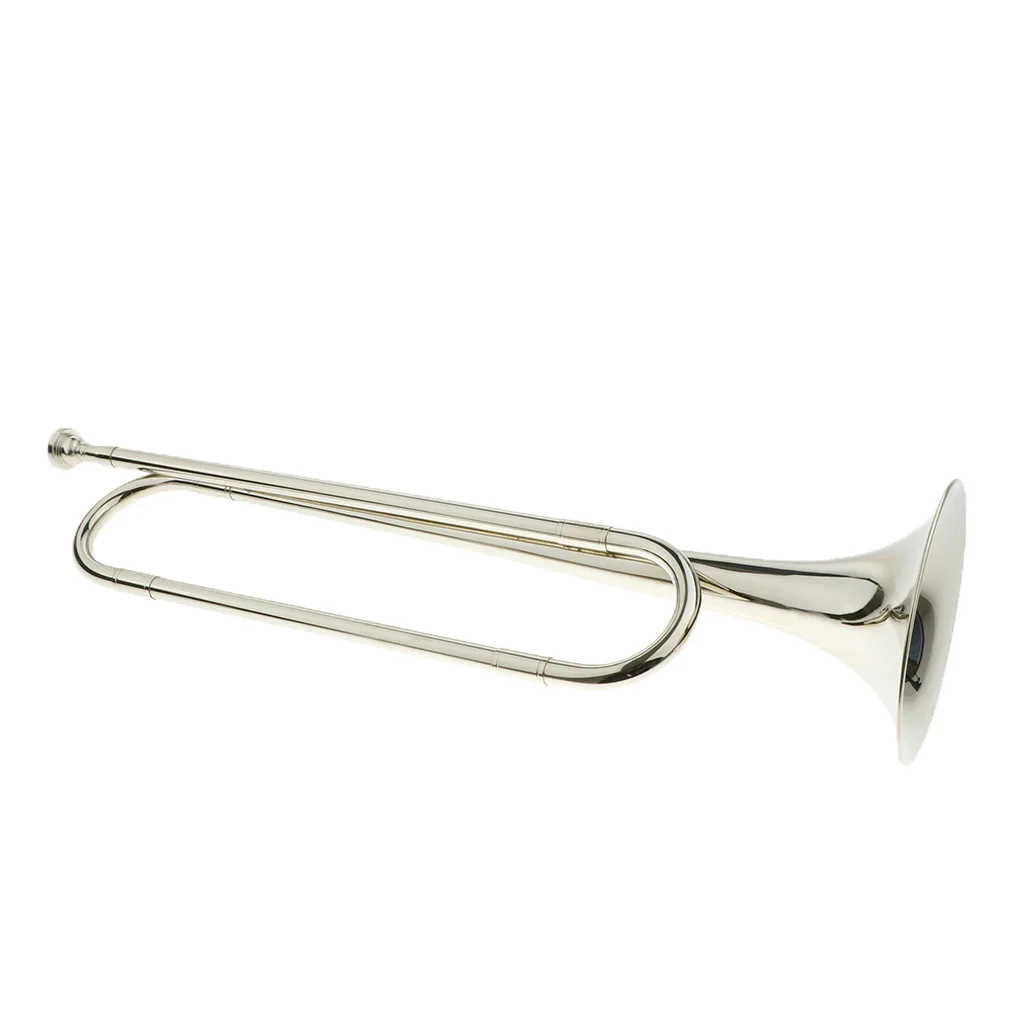 B плоская кавалерийская труба рупор для учеников начальной и средней школы, серебро