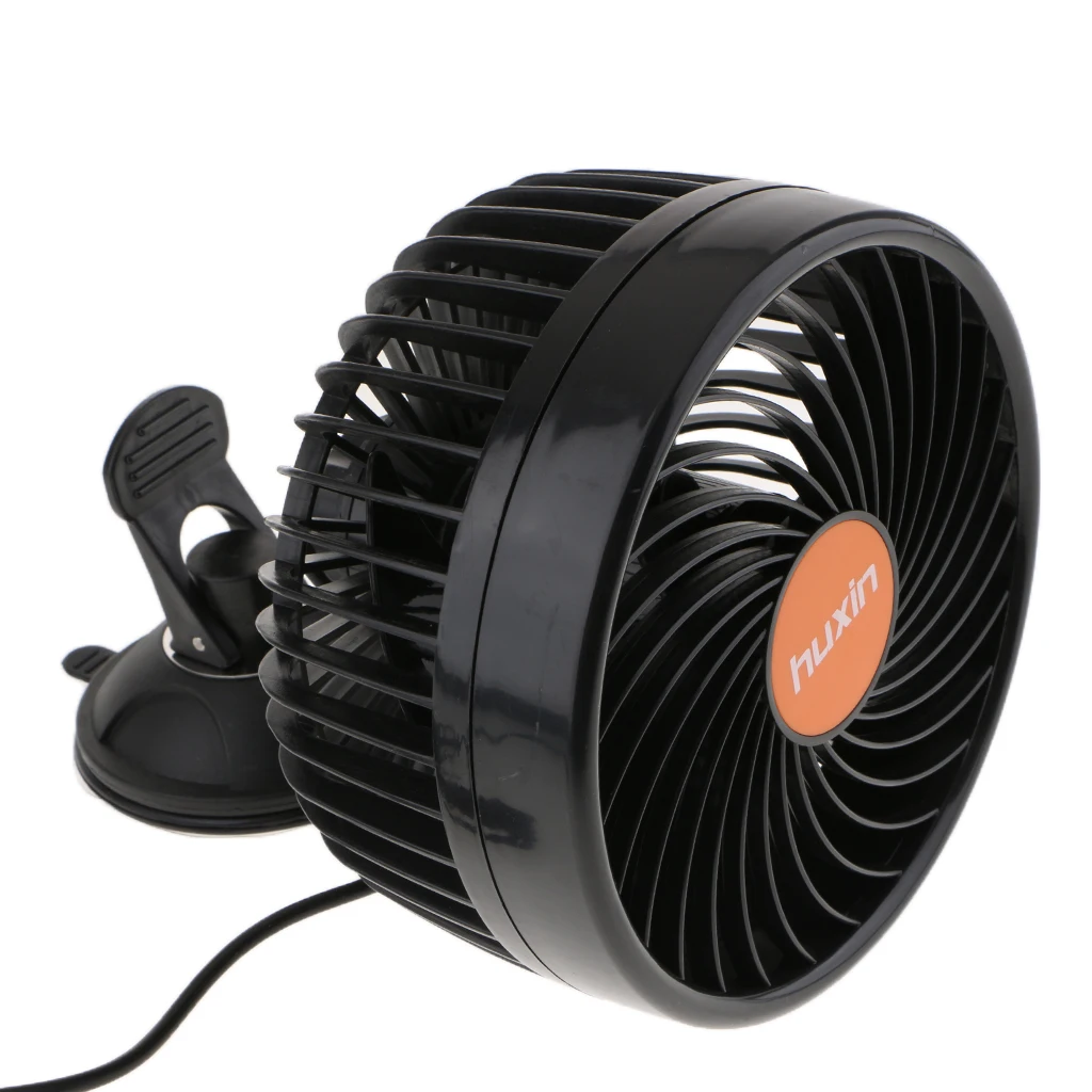 6'' 24V Car Dash Windshield Electric Fan Cooling System Cooler Strong Wind Stepless Speed Regulation