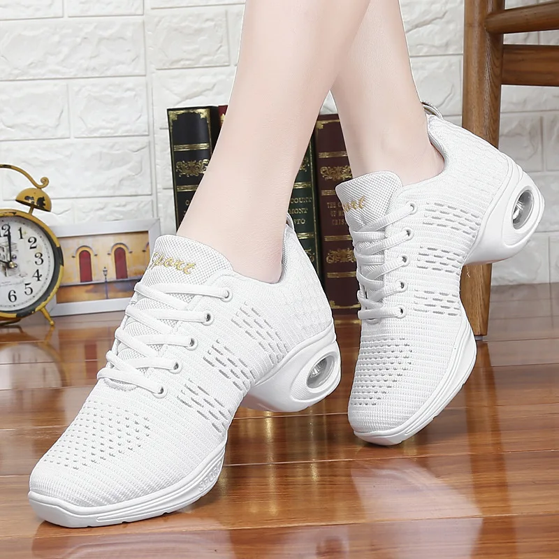 

2019 Summer New Style Square Dance Dance Shoes for Women Extra High Women's Dance Shoes Soft Bottom Air Cushion Punched Sheet Su