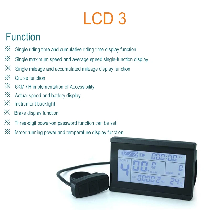 Аксессуары для скутеров, горный велосипед KT LCD5, дисплей, водонепроницаемый, круиз контроль, дисплей для электрического велосипеда, Аксессуары для велосипеда