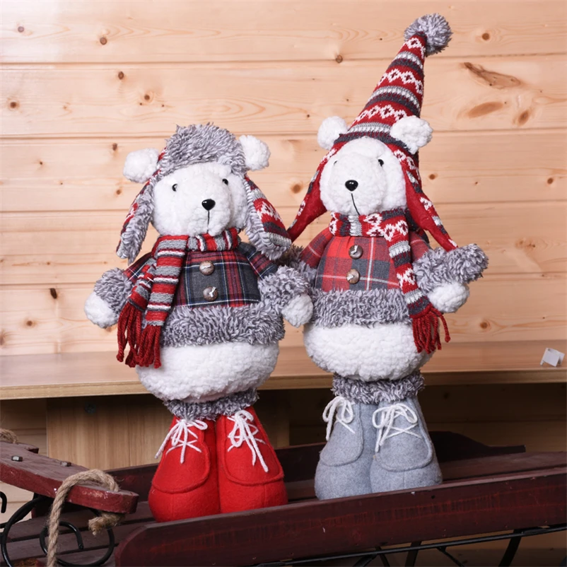 

Standing Navidad Figurine Santa Claus/Snowman Dolls Retractable christmas tree decorations Merry Christmas adornos de navidad