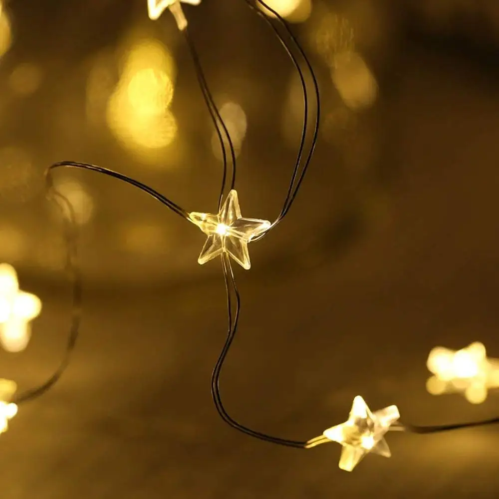 STAR SHAPE LED LIGHT 3M 30 LED String Fairy Lights for Christmas Halloween Party Home Bedroom Decoration(Star Fairy Lights
