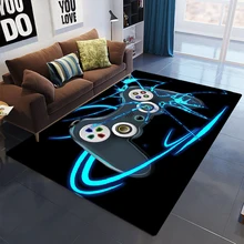 Tapete com estampa de desenhos para crianças, tapete com controle de jogos, para sala de estar, quarto, 80x160cm, alfombra grande, envio direto