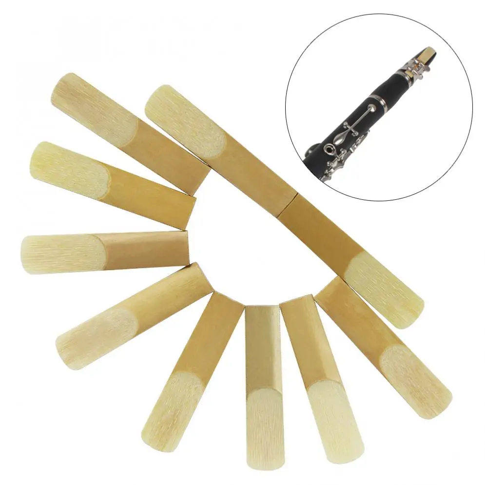 

10pcs bB Clarinet Reeds Bulrush Reeds Strength 2.5 Woodwind Mouthpiece Parts /pretty good sound