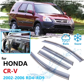 

Car Window Accessories for Honda CR-V CRV 2002 2003 2004 2005 2006 Rain Guard Deflector Visor Awnings Shelters CR V RD4–RD9