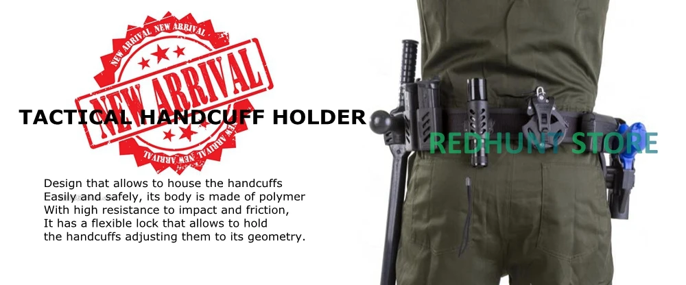 Taktische Jagd-Manschettenhülle mit offener Oberseite, passend für Standard-Handschellen für 5,5 cm Gürtel für Airsoft-Training, Sicherheits-Holsterhülle – Detail 9