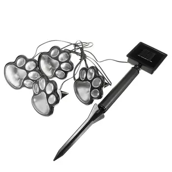 

Home Creative Lovely LED Solar Paw Printed Ground Light Footprint Garden Lamp Landscape Light Animal Bear Claw Lamp