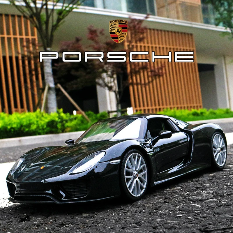 

1:24 Diecast Model Car 918 Sports Car Original Factory Can Open The Door linkage 3C High Simulation Collection Gift Ornament toy