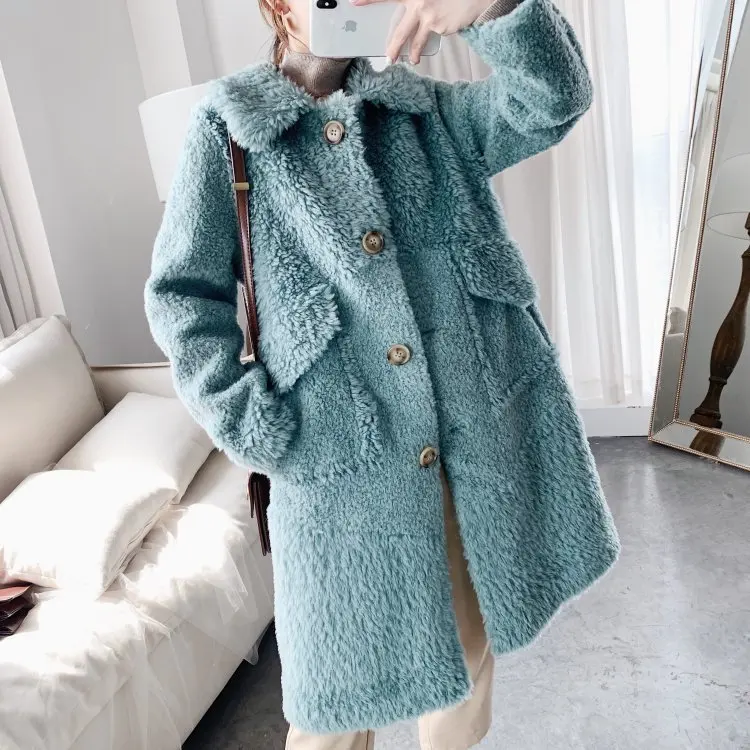 Real Fur Coat Women Wool Jacket for Womens Clothing Korean Warm Winter Coat Women Abrigos Mujer Invierno YY923