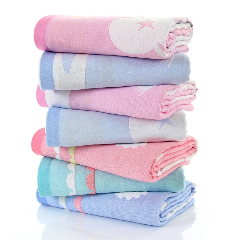 

L01 Three Layer Pure Cotton Gauze Children Quilt Bath Towel BABY'S BLANKET Square Infant Baby Newborns Thick Soft