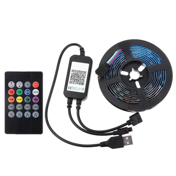

2 Meter LED Strip Lights TV Back Light 5050 USB Powered Wireless APP Remote
