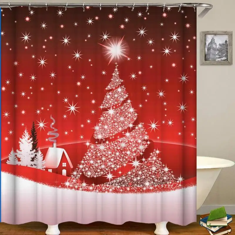 Рождественская елка для ванной, занавеска для душа, водостойкая занавеска для ванной, s полиэфирная ткань, украшение для дома