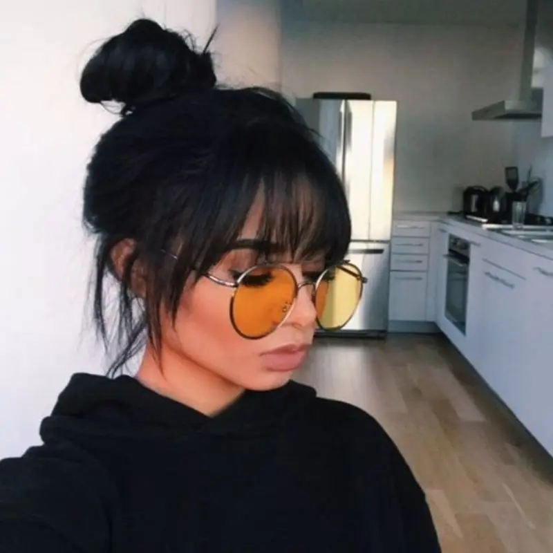 

Women Girls Natural Look Synthetic Hair Straight Flat Mini Air Bangs Fringe Clip-In Hairpiece Extension Styling Accessories