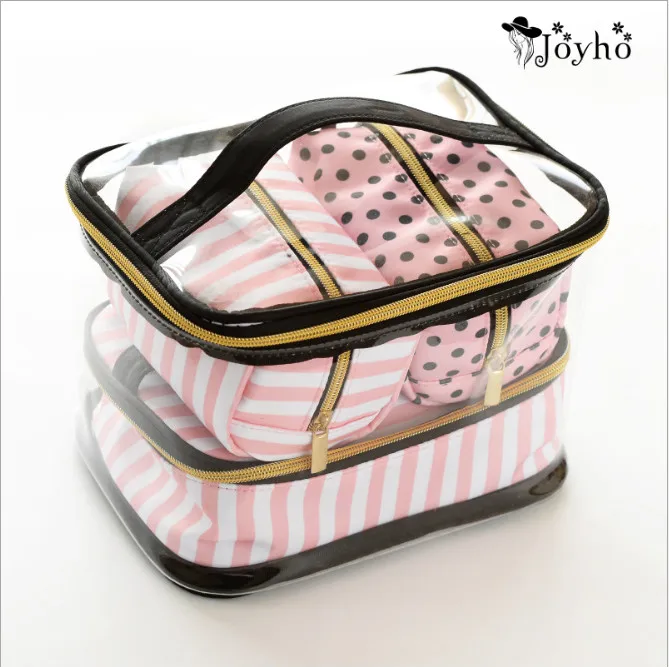 4 Pcs Set PVC Transparent Cosmetic Bag Portable Makeup Tools Organizer Case Toiletry Vanity Pouch Travel Box Accessories Supplie