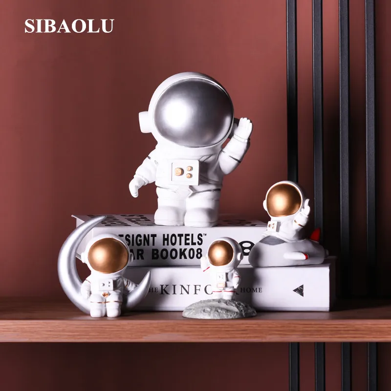 

Nordic Modern Minimalist Astronaut Space Ornaments Study Living Room Crafts Decoration Astronaut Space Miniature Figurines Model