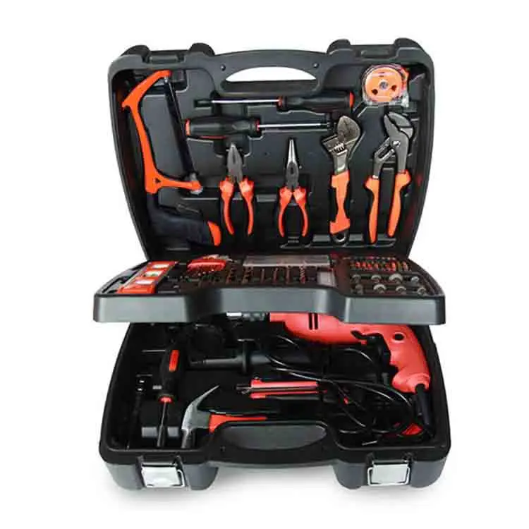 

Impact Drill Household Electric Tool Kit Multi-functional Electric Woodworking Hardware Gift Combination Set Tool Box